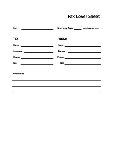 29 Free Printable Fax Cover Sheet Templates Hloom