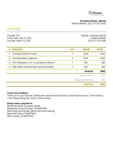 19 Blank Invoice Templates In Ms Excel Hloom