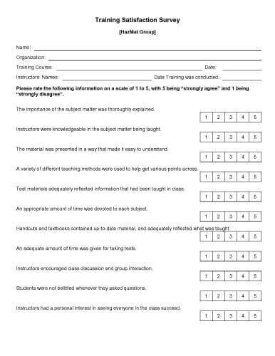 30 Sample Survey Templates in Microsoft Word