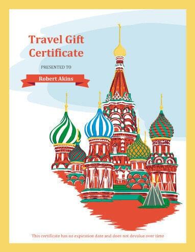 Travel Gift Certificate