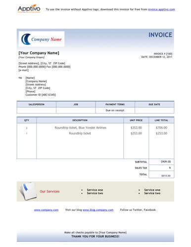 sales invoice templates 27 examples in word and excel