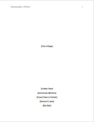 ⛔ Apa style cover page format. APA Format Title Page. 2022-11-07