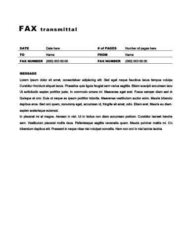 Uncomplicated Fax Transmittal