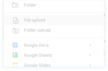 2. Upload your template to Google Drive first.