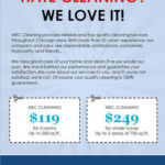 We love cleaning with coupons cleaning flyer template