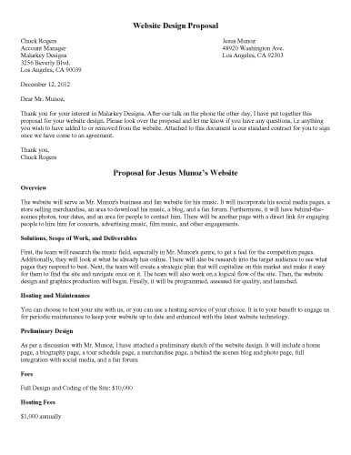 32 Sample Proposal Templates In Microsoft Word Hloom