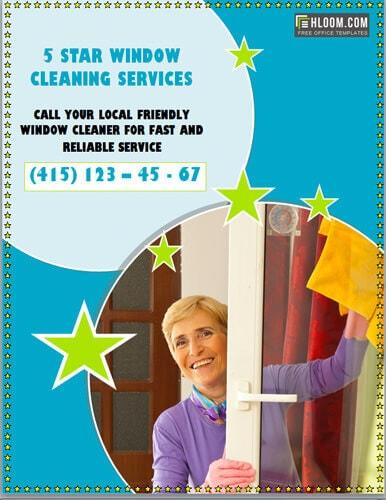 Windows cleaning services flyer