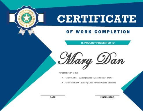 Free Training Completion Certificate Templates