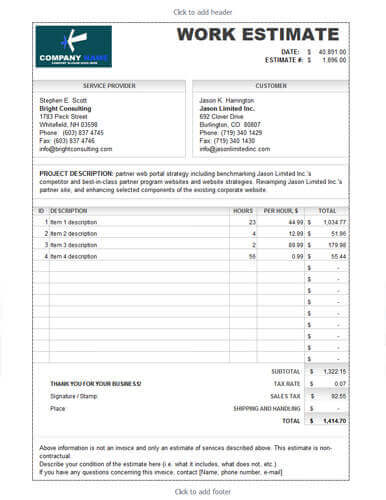 Painting Contractor Estimate Template from www.hloom.com