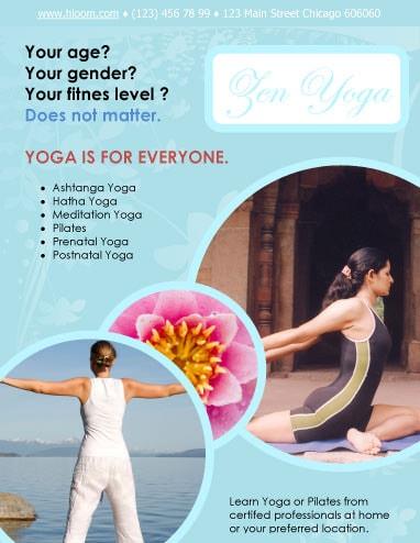 Zen Yoga Fitness Studio Flyer Template