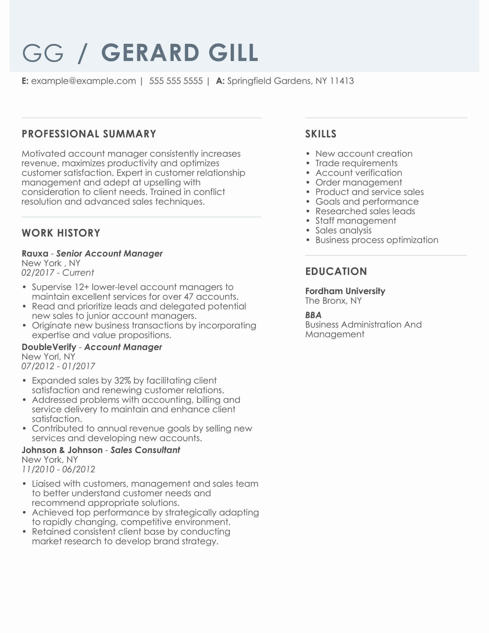 Accountant Management Free Resume - Account Manager Resume Example Og 