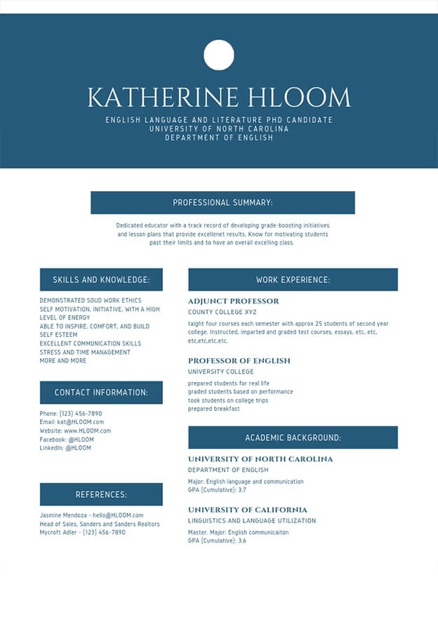 18 Modeles Et Exemples De Cv Professionnels Conseils De Redaction