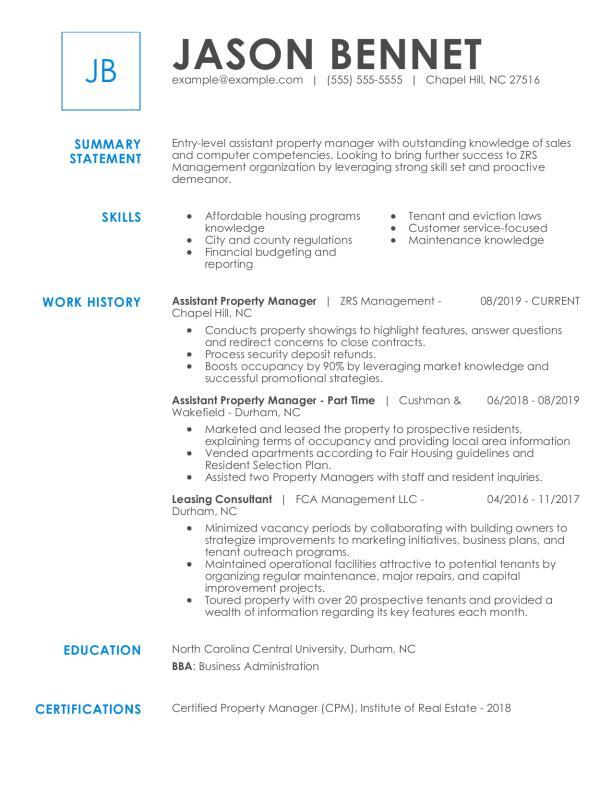 Assistant Property Manager Free - Assistant Property Manager Resume Example Og 