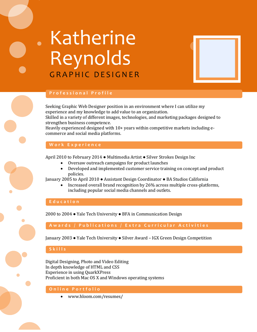 Bubbly Resume Template