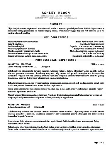 Seasoned Resume Template