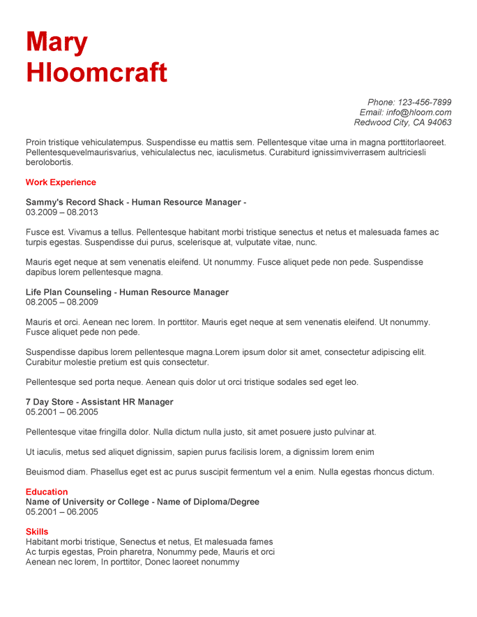resume format for experienced quality control   5