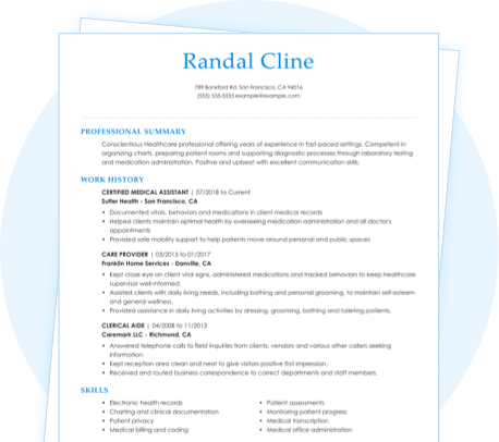 Chronological Resume Format