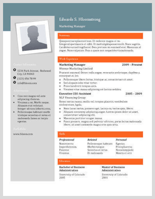 Free Resume Templates To Land the Job  Hloom.com