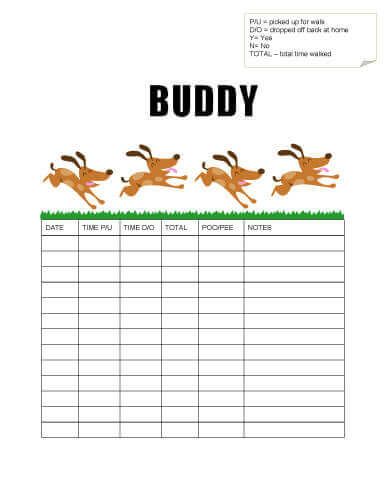 free-printable-dog-walking-log-templates