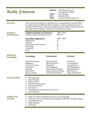 Plantilla de CV para auxiliar de contabilidad