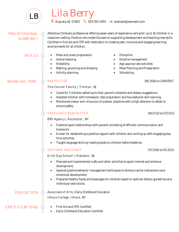 How To Make A Babysitting Resume astmj