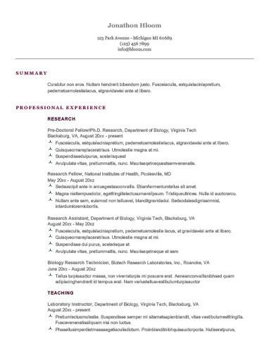 Experienced research assistant resume sample