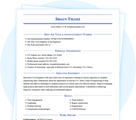 Federal Resume Template