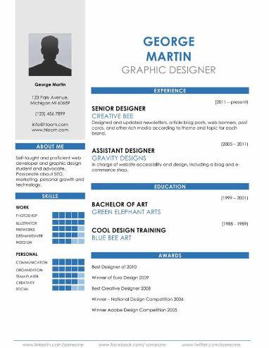 17 Infographic Resume Templates Free Download Hloom