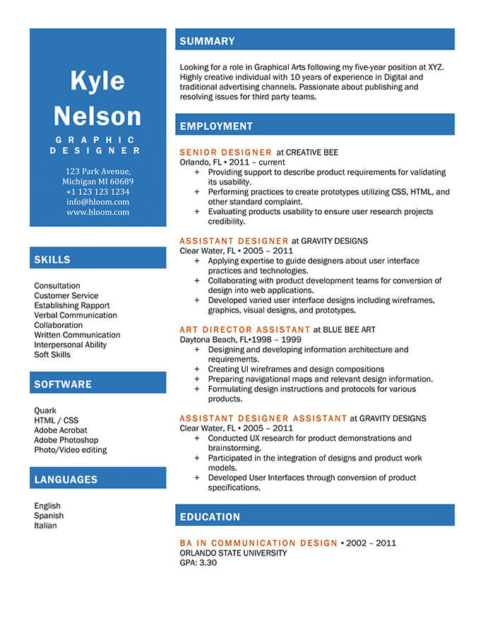 Career Pitch Resume Template
