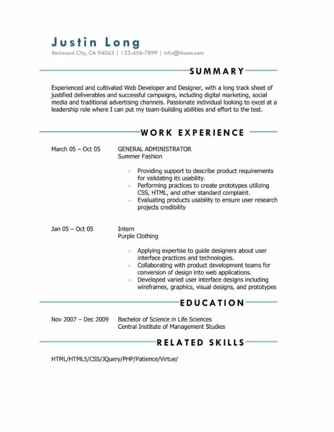 free simple resume templates guide and tips hloom free simple resume templates guide and tips hloom