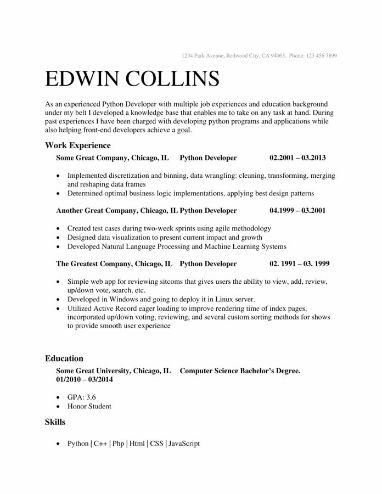 Ats Friendly Resume Templates Format 27 Samples Hloom