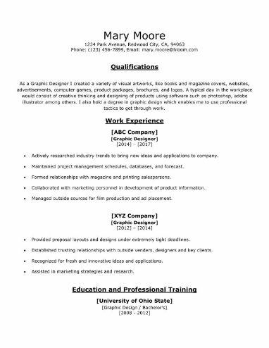 Vocational Resume Template