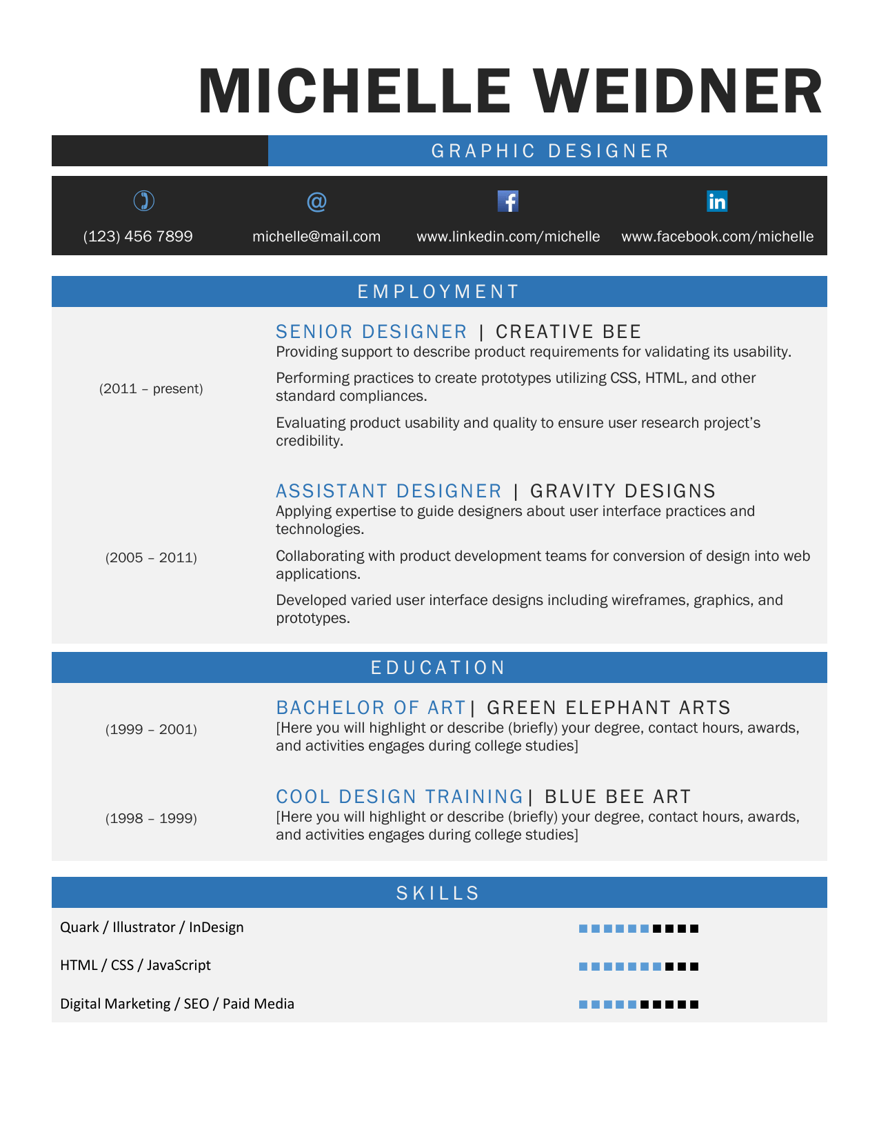 Graphic Resume Template