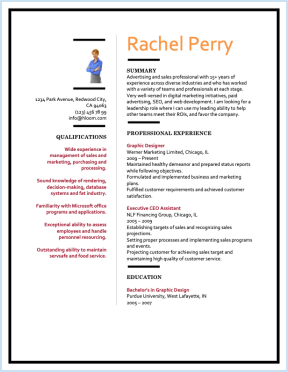 Graphic designer consultant resume template