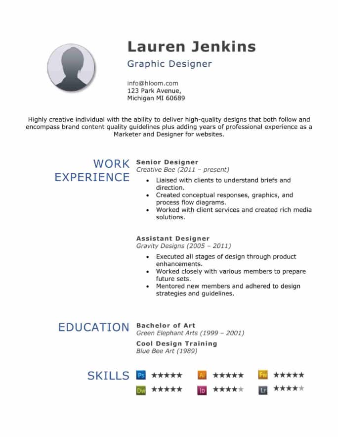 Graphic Designer Professional Resume Template