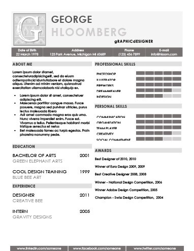 Majestic Graphic Designer Resume Template