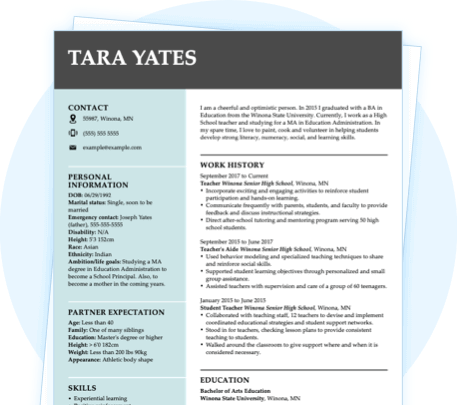 Biodata Resumes