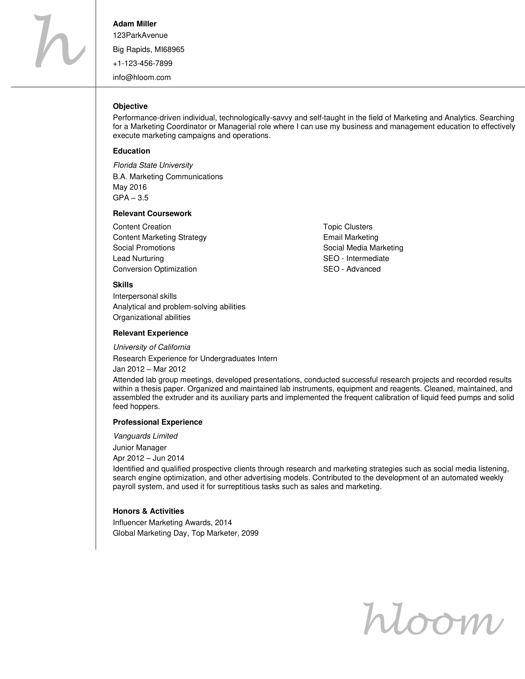 Internship Offer Letter Template from www.hloom.com