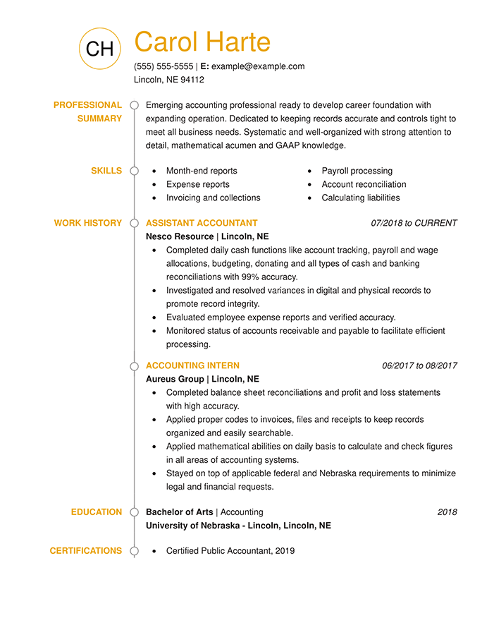 combination resume sample