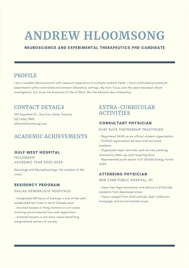 Exemple De Cv Professionnel Au Cameroun  Soak Viewer