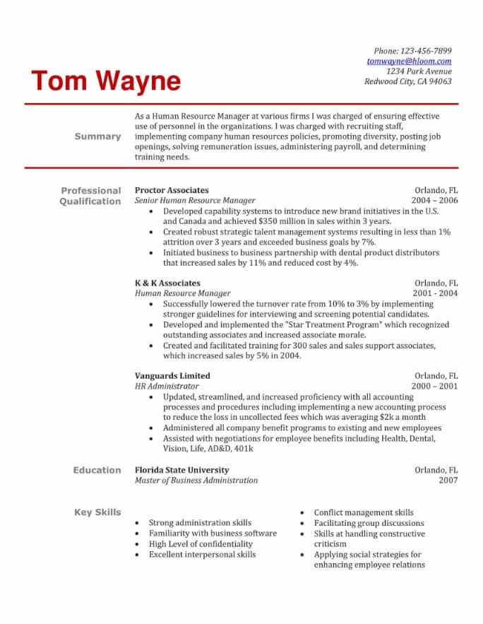 Simple Resume Templates For 22 Free Downloads