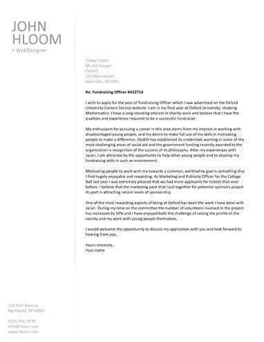 Qualified web designer Cover Letter template