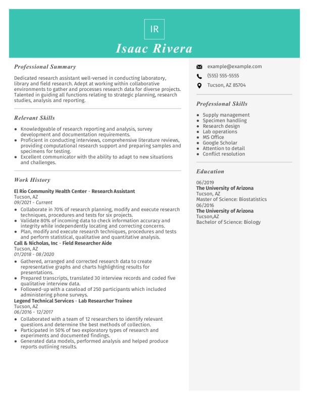 Research Assistant Free Resume - Research Assistant Resume Example Og 