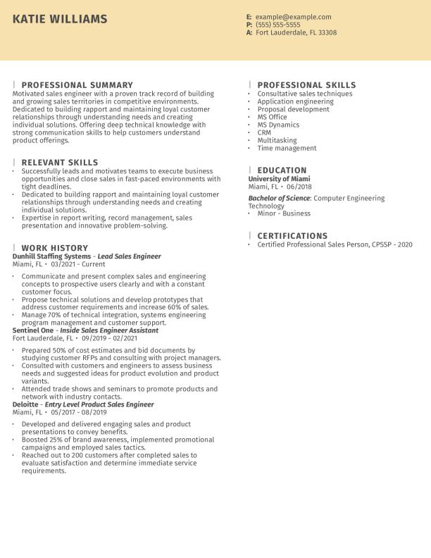 Sales Engineer Free Resume Templates - Sales Engineer Resume Example Og 
