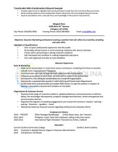 sales hybrid resume