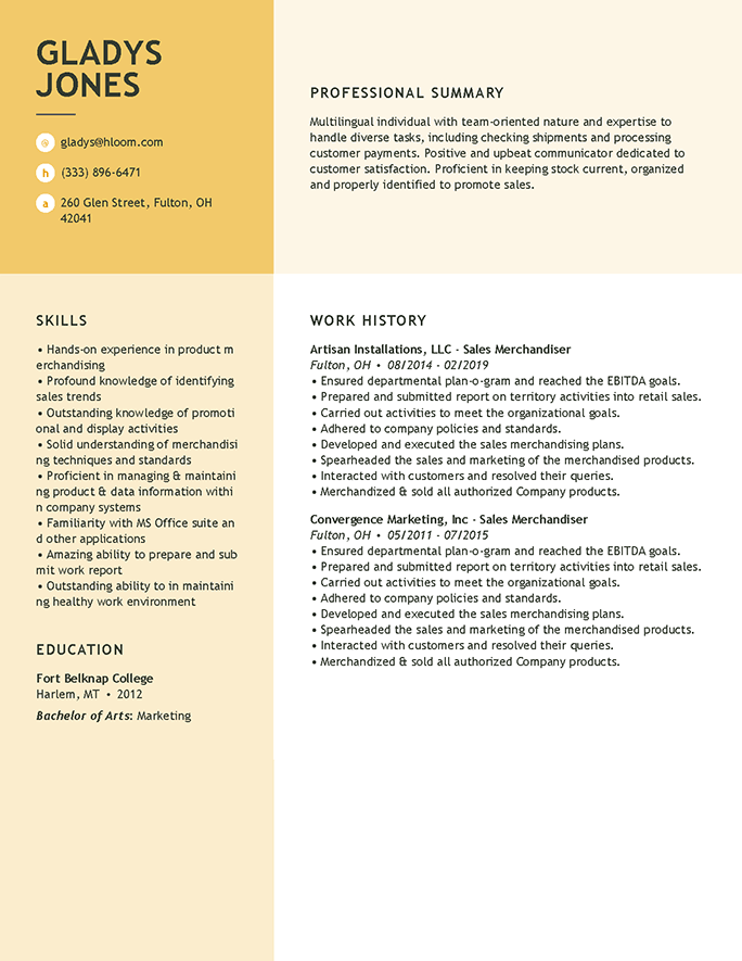 Resume Free Template from www.hloom.com