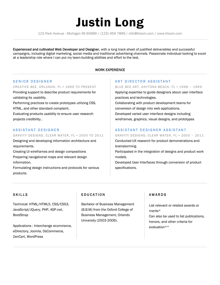 Microsoft Word Resume Templates For 2024