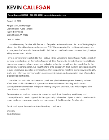 Cover Letter Samples | Uva Career Center
