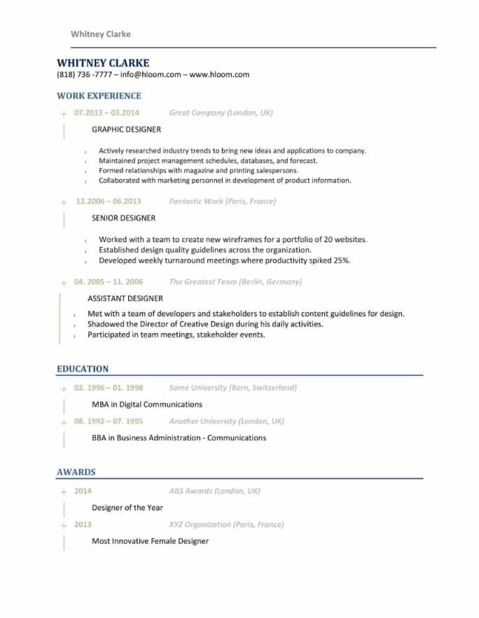 Senior Professional Graphic designer resume template