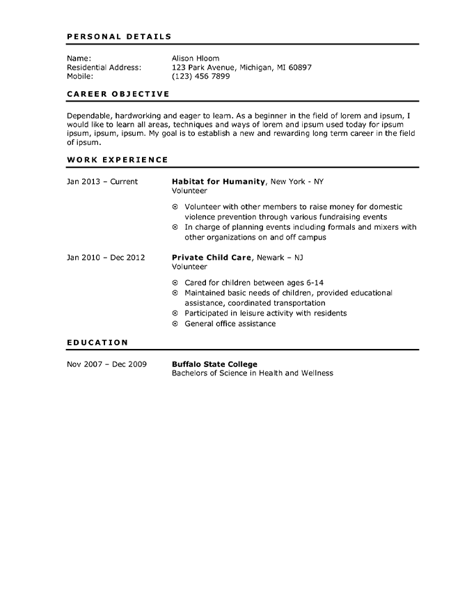 Resume For Teenager Template from www.hloom.com